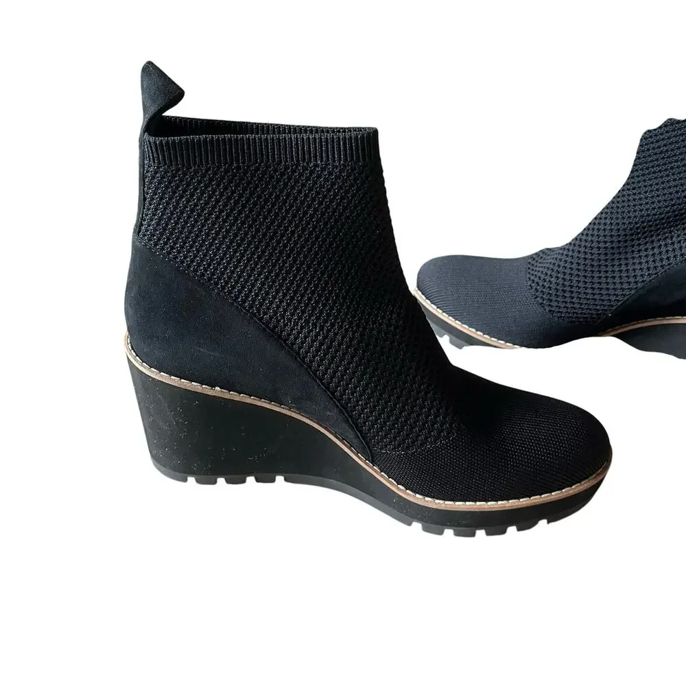 Eileen Fisher London Recycled Stretch Knit Bootie Women's‎ 10 Wedge Heel